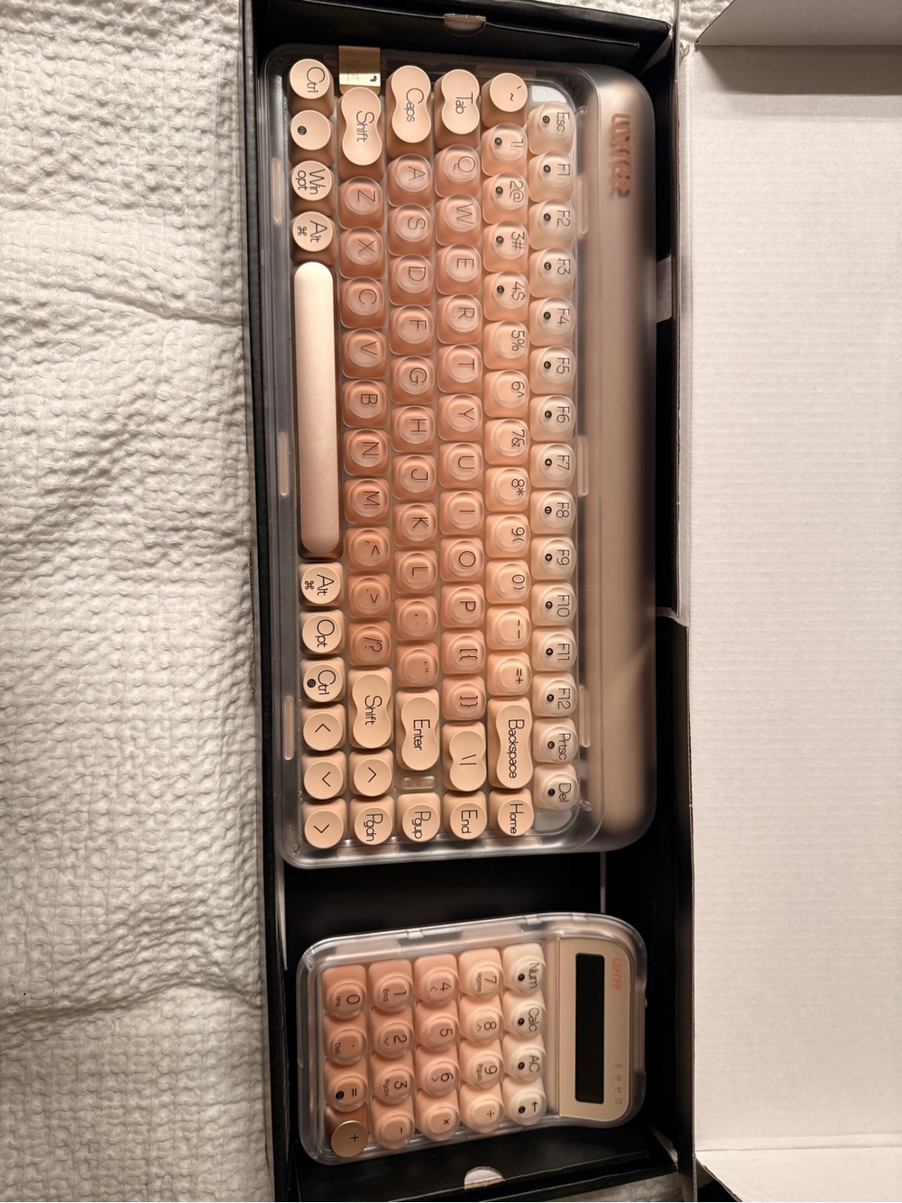 Lofree dot keyboard and number pad